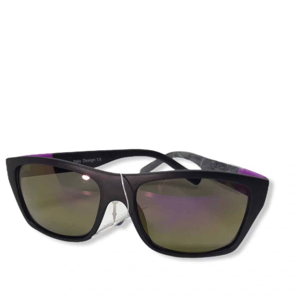 Black and Purple Mirrored Sunglasses Retro Unisex Deadstock Streetwear Stylish